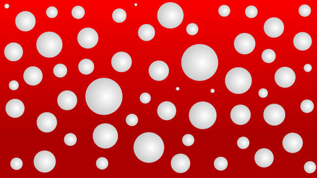 Premium HD SVG Vector Red Strawberry Mushroom Silver Polka Dot Pearl Bubbles Gradient Holiday Season Background Christmas Wrap Wallpaper