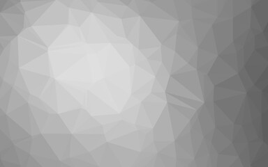 Light Silver, Gray vector triangle mosaic texture. Glitter abstract illustration with an elegant design. Triangular pattern for your business design.