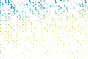 Light Blue, Yellow vector template with circles.