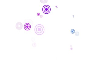 Light Purple vector background with bubbles.