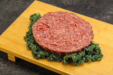 Raw beef burger cutlet for burger