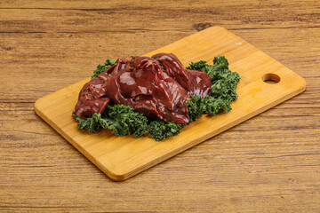 Raw chicken liver for cooking