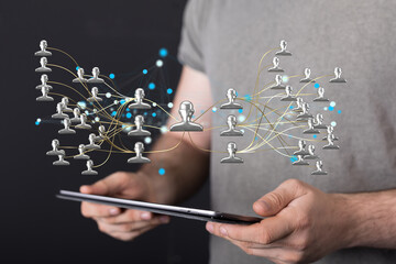 hierarchy connection team group digital