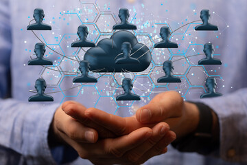 data cloud digital 3d computer