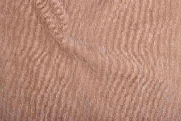 Crumpled ribbed corduroy background texture