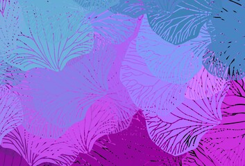 Fototapeta na wymiar Light Pink, Blue vector pattern with random forms.