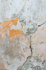 Texture of the old wall with peeling paint, plaster with cracks. Texture backround.