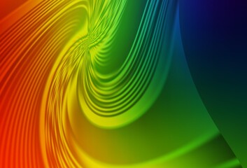 Dark Multicolor vector blurred shine abstract template.