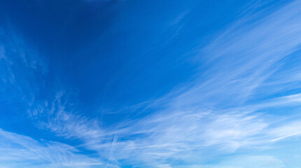 cloudscape, natural photo of the blue sky withwhite clouds. design element.