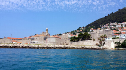 Dubrovnik, Croatia. The city seen from the sea.