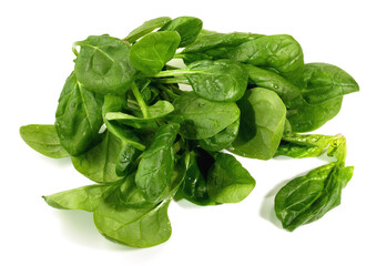 Fresh Vegetables - Fresh Baby Spinach on white Background Isolated
