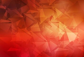 Light Red vector abstract polygonal pattern.