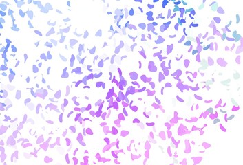 Light pink, blue vector background with abstract forms.