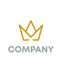 Fototapeta premium Letter M with crown luxury logo