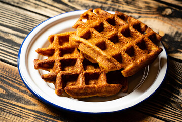 gluten free pumpkin belgian waffle