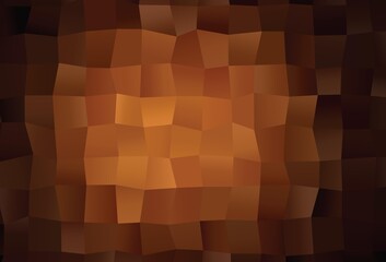 Dark Orange vector shining triangular template.