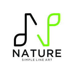 letter N with leaf concepts N logo template letter N icon nature logo template