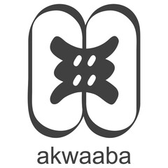 vector icon with african adinkra symbol Akwaaba. Symbol of Hospitality and Generosity