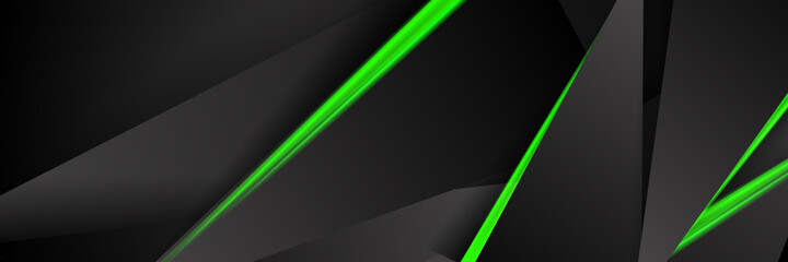 Grey, green and black tech corporate background 