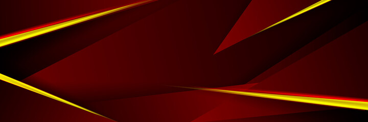 Bright red yellow dynamic abstract background. Modern lemon orange color. Fresh business banner for sales, event, holiday, party, halloween, birthday, falling. Fast moving 3d lines with soft shadow