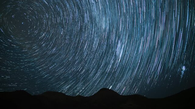 Perseid Meteor Shower Startrails Milky Way Galaxy 24mm North Sky Above Sequoia National Forest Sierra Nevada Mts California Astrophotography Time Lapse