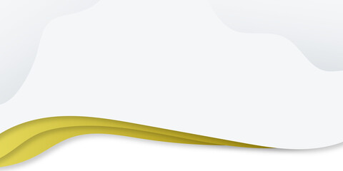 Luxury paper cut background, Abstract decoration, golden pattern, halftone gradients, 3d Vector illustration. Black, white, blue, gold waves Cover template, geometric shapes, modern minimal banner.