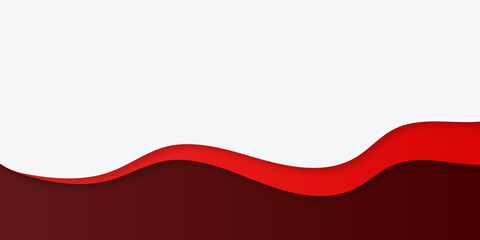 Vector realistic isolated red white paper cut layer background for decoration and covering. Concept of geometric abstract design.