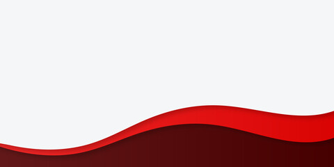 Vector realistic isolated red white paper cut layer background for decoration and covering. Concept of geometric abstract design.