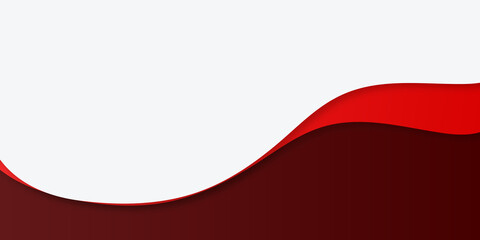 Vector realistic isolated red white paper cut layer background for decoration and covering. Concept of geometric abstract design.