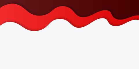 Vector realistic modern isolated red white paper cut layer business background for decoration and covering. Concept of geometric abstract design with text space.