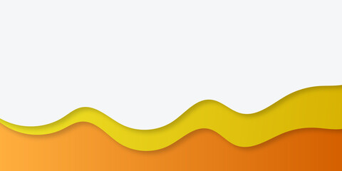 Orange white paper cut abstract background