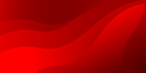 Red abstract business background with shiny curve wave shape