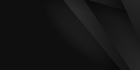 Vector horizontal banner with silver and black triangle on dark background. Best as web banner