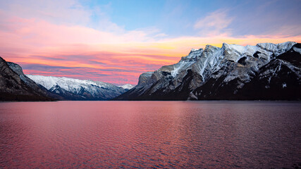 lake Minnewanka sunset