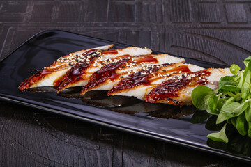 Japanese cuisine Sashimi with eel