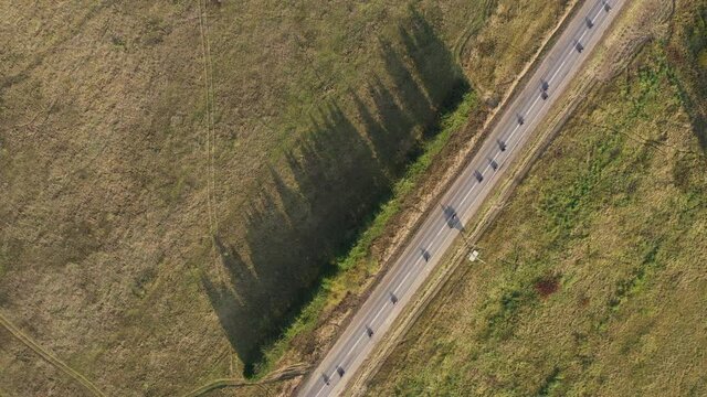 Many motorcycles are driving on the highway