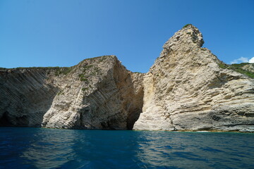Fototapeta na wymiar Paleiokaistritsa, greece, mediterranean, sea, seside, summer, corfu