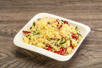 Vegetarian uisine - couscous with vegetables