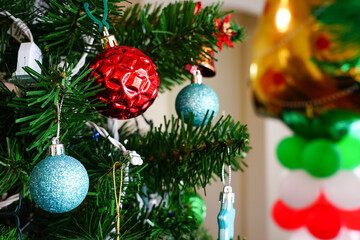 Christmas tree and decorate in Christmas day 