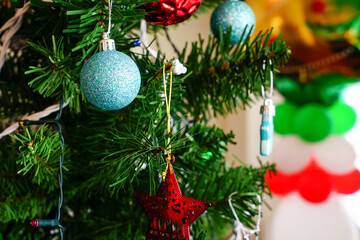 Christmas tree and decorate in Christmas day 