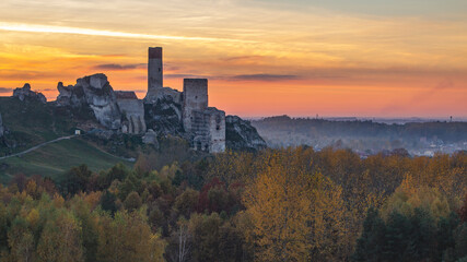 Fototapeta premium The ruins of the castle in Olsztyn