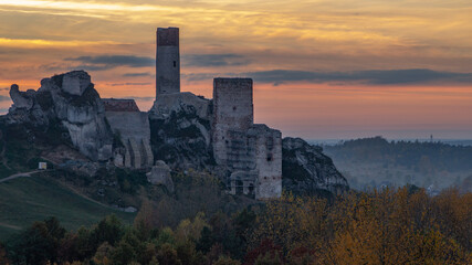 The ruins of the castle in Olsztyn