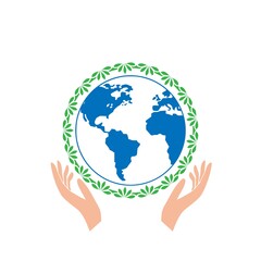 Earth environment icon. Earth day icon isolated on white background