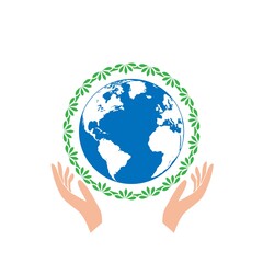 Earth environment icon. Earth day icon isolated on white background