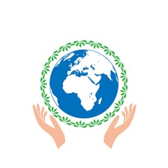 Earth environment icon. Earth day icon isolated on white background