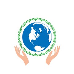 Earth environment icon. Earth day icon isolated on white background