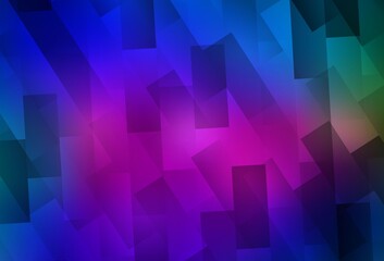Fototapeta premium Dark Pink, Blue vector texture in rectangular style.