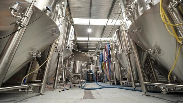 Sliding walkthrough of Brewery from ground