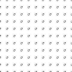 Square seamless background pattern from geometric shapes. The pattern is evenly filled with black distance learning symbols. Vector illustration on white background
