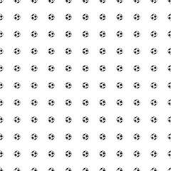 Square seamless background pattern from black football symbols. The pattern is evenly filled. Vector illustration on white background